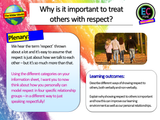 Showing Respect in Relationships and the Wider World PSHE Lesson