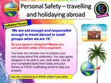 Personal Safety + Travelling Abroad PSHE Lesson