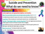 Suicide Prevention - Mental Health PSHE Lesson