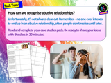 Abusive Relationships : Coercion, Exploitation + Control PSHE Lesson