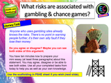 Gambling Risks and Consequences PSHE Lesson