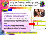 Family - Different Families and Stable Relationships PSHE Lesson