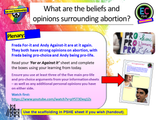 Abortion - legality, opinions and belief PSHE lesson