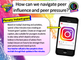 Peer Pressure + Peer Influence PSHE Lesson NEW
