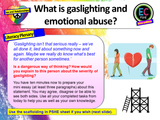 Gaslighting and Emotional Abuse PSHE Lesson