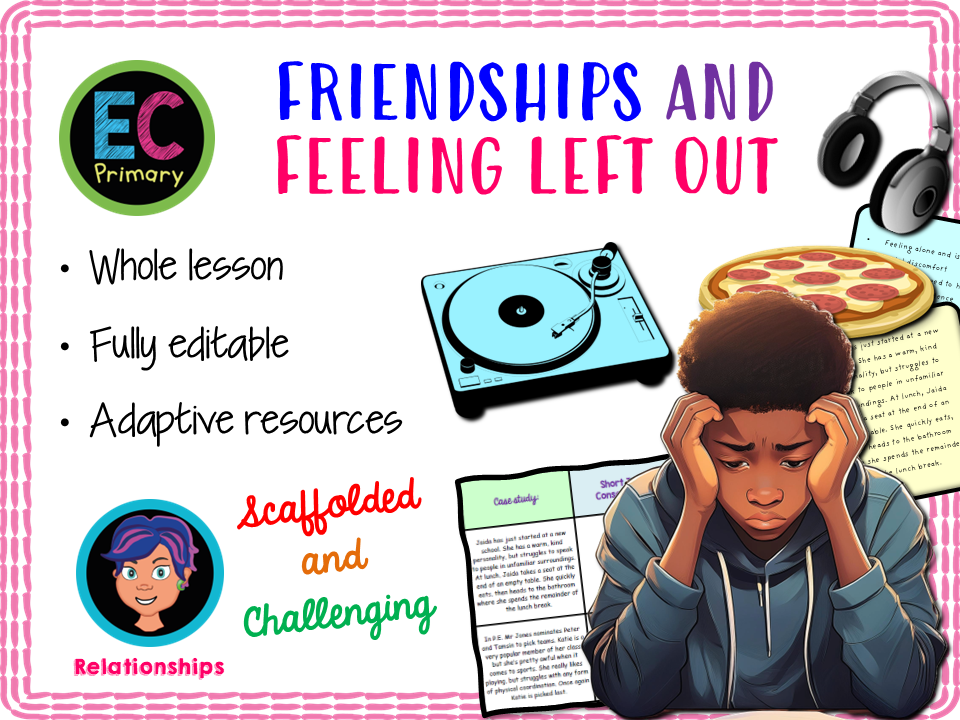 Friendship, Friends and Feeling Left Out PSHE