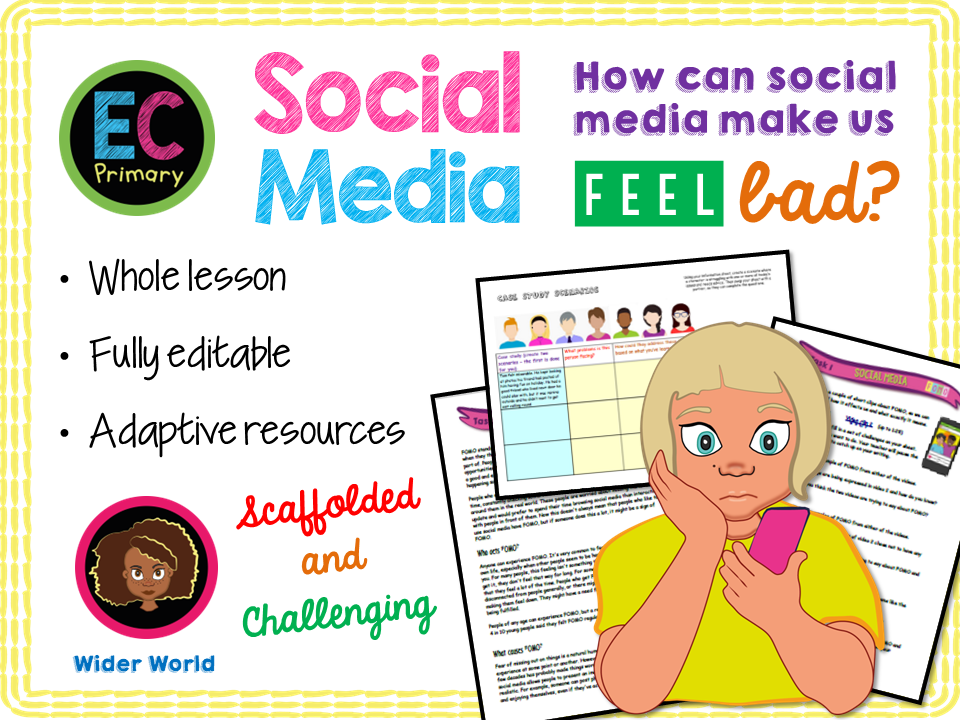 Primary PSHE - Social Media Anxiety