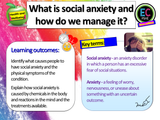 Social Anxiety Mental Health PSHE Lesson