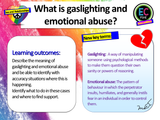 Gaslighting and Emotional Abuse PSHE Lesson