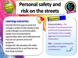 Personal safety out on the streets PSHE Lesson