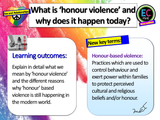 Honour Violence / Honour Killings PSHE Lesson