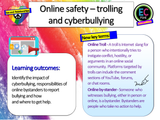 Cyber-bullying, Trolling and Online Safety