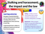 Stalking, Harassment and the Law PSHE Lesson