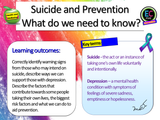 Suicide Prevention - Mental Health PSHE Lesson