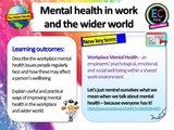 Mental Health Week 2024 - Mental Health in the Workplace PSHE Lesson