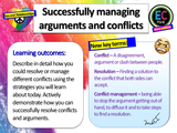 Managing Conflict and Arguments Successfully - PSHE Lesson
