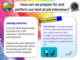 Job Interviews and Preparation Careers / PSHE Lesson