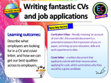 CVs, Job Applications, Cover Letters - 2 hours Careers / PSHE Lesson