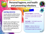 Personal Hygiene, Oral Health and prevention of Infections PSHE Lesson