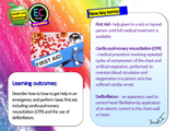 First Aid - Choking, bleeding, scalds, burns, CPR and more PSHE Lesson (2 hours)