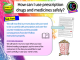 Prescription drugs and medicines safety PSHE lesson