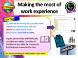 Why is work experience important? Careers / PSHE Lesson