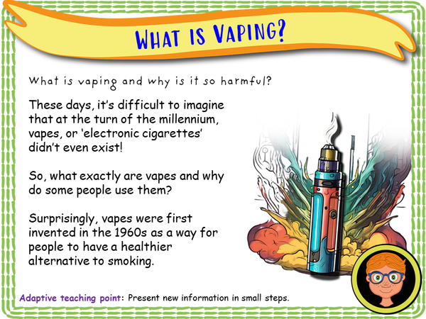 Vaping Dangers Year 6 EC Publishing