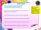 Cancer, self-examination, screening PSHE lesson