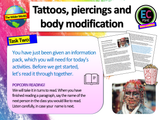 Body Modification - Tattoos Piercings and Our Apperance PSHE Lesson