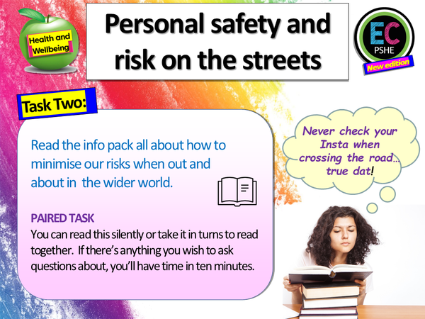 Personal safety out on the streets PSHE Lesson – EC Publishing