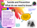 Suicide Prevention - Mental Health PSHE Lesson