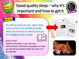 Sleep Importance and Sleep Hygiene PSHE Lesson