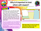 Showing Respect in Relationships and the Wider World PSHE Lesson