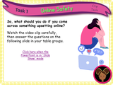 Staying Safe Online - KS1/Year 2