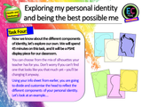 Exploring my identity PSHE Lesson (2 hours)
