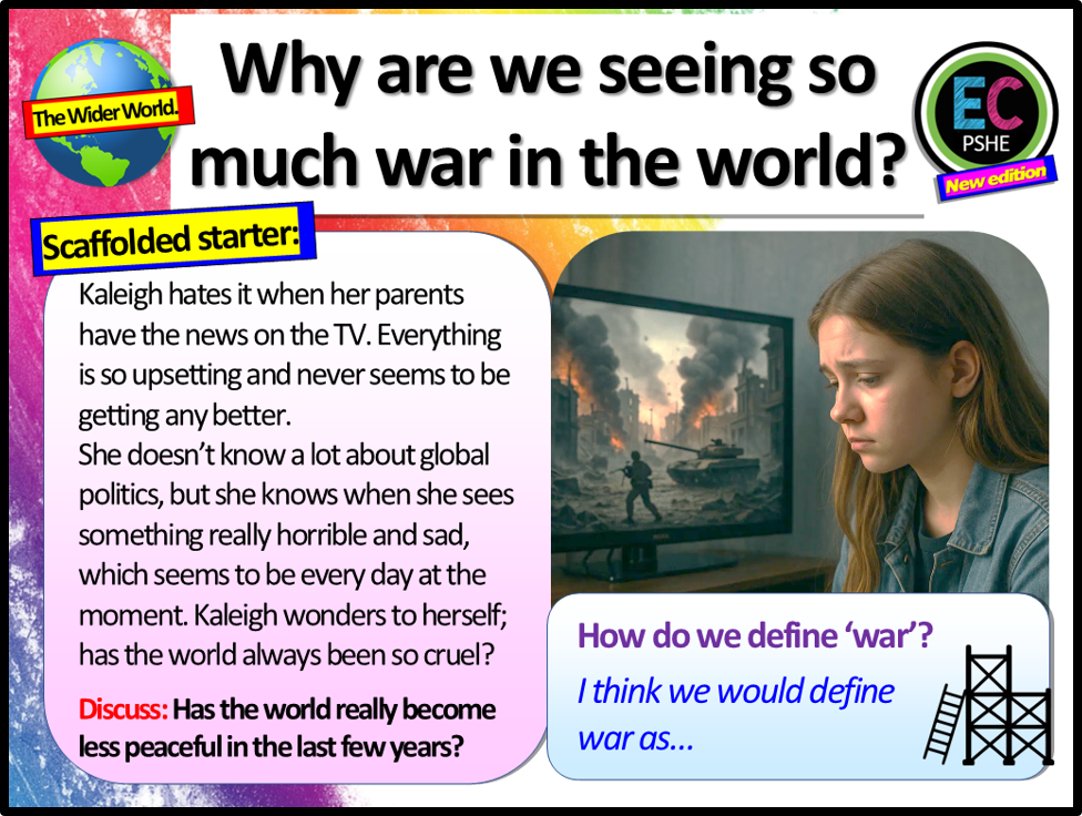War, Conflict and Peace - Citizenship / PSHE Lesson