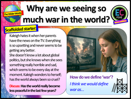 War, Conflict and Peace - Citizenship / PSHE Lesson