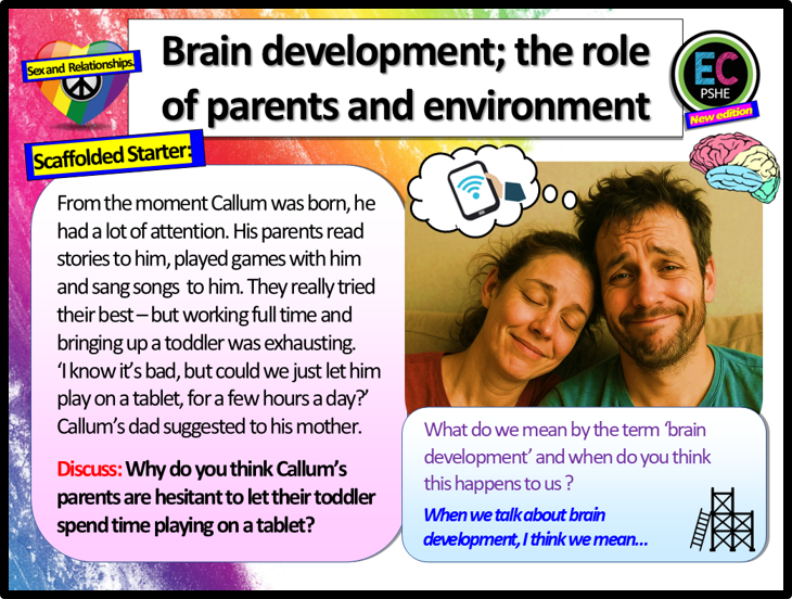 Parenting, Pregnancy + Brain Development RSHE PSHE Lesson