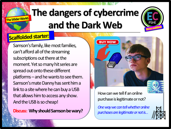 Cybercrime and the Dark Web - PSHE Lesson