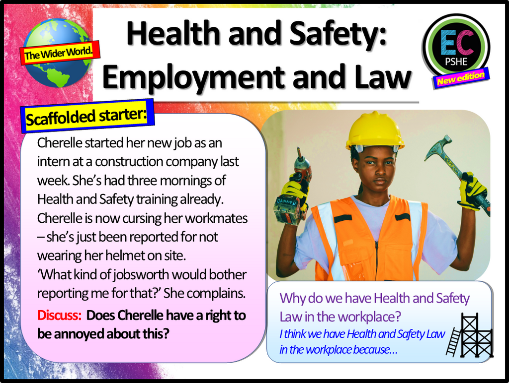 Health and Safety at Work - PSHE / Careers Lesson