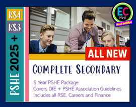 *5 Year Pack - Complete Secondary PSHE, RSHE KS3 + KS4 NEW 2026*