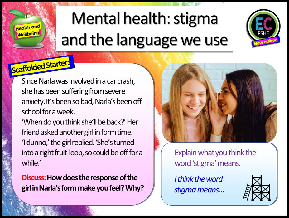 Mental Health Stigma and Language PSHE Lesson