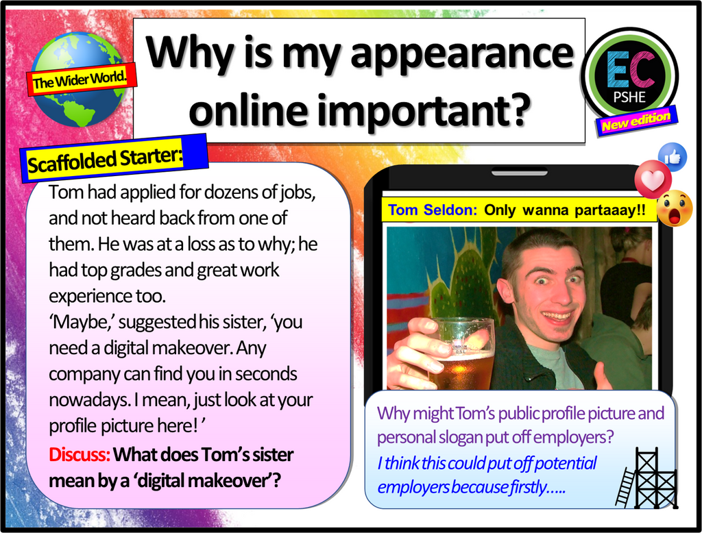 Online Reputation / E-Reputation Digital Footprints - Careers / PSHE Lesson