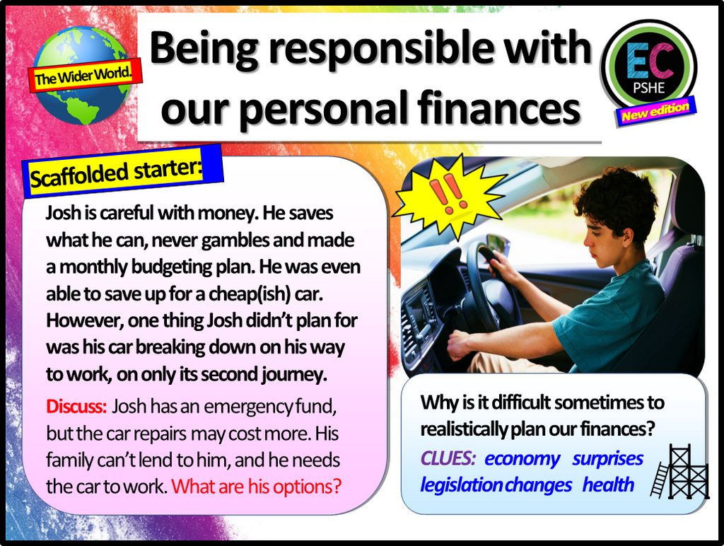 Responsible Personal Finances + Avoiding Debt PSHE Lesson