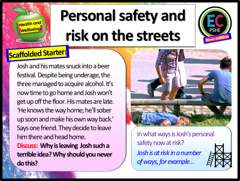 Personal safety out on the streets PSHE Lesson