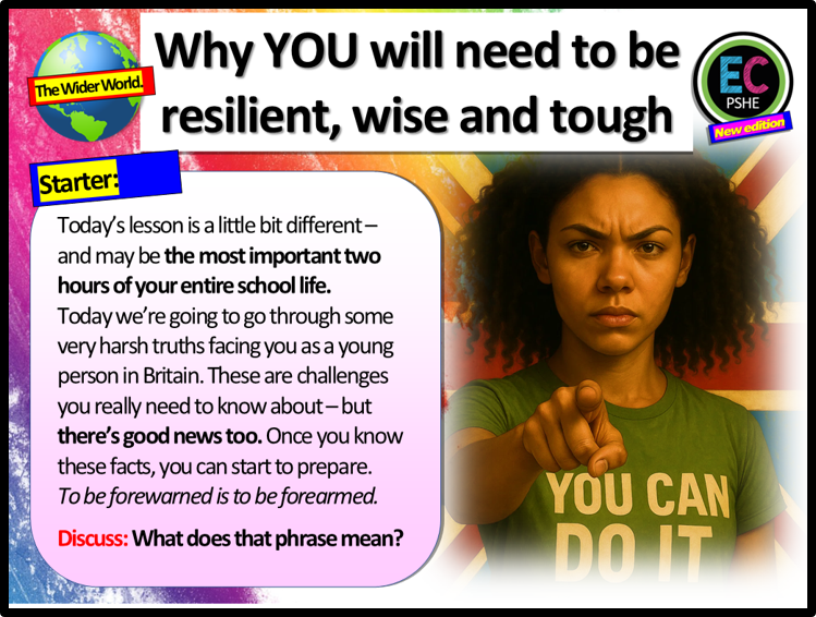 Be resilient, wise and tough PSHE KS4 KS5 lesson