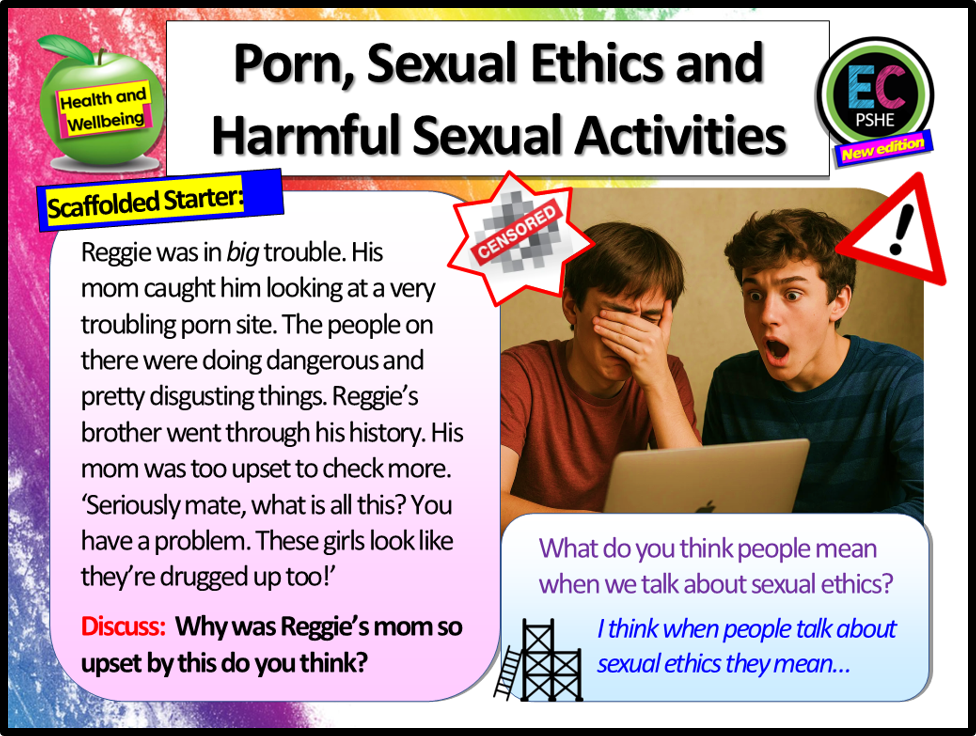 Sexual Ethics, Harmful Acts, Strangulation and Porn RSHE PSHE Lesson