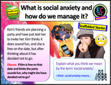 Social Anxiety Mental Health PSHE Lesson