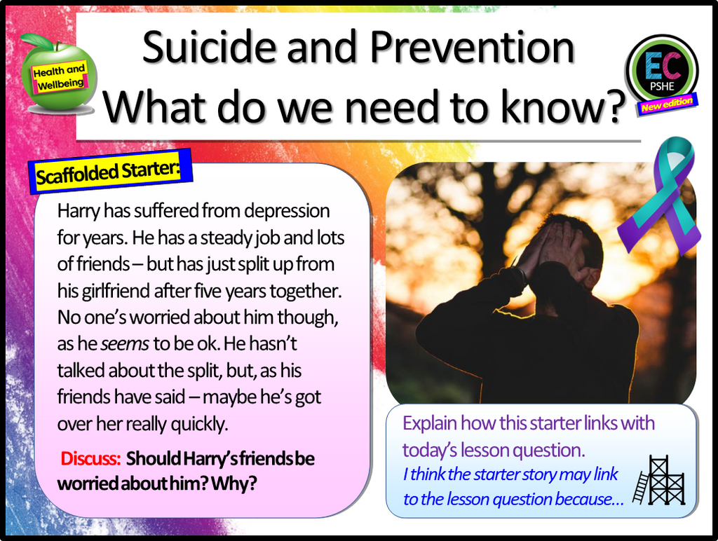 Suicide Prevention - Mental Health PSHE Lesson