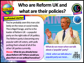 Who are Reform UK? UK Political Parties Lesson